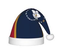 Chapeau de Noël avec drapeau de l'État du Mississippi - Chapeau classique de Père Noël et Nouvel An - Parfait pour les fêtes de fin d'année, Halloween