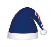 Chapeau de Noël avec drapeau des îles Turques et Caïques - Chapeau classique de Père Noël et Nouvel An - Parfait pour les fêtes de fin d'année, Halloween