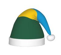 Chapeau de Noël avec drapeau du Rwanda - Chapeau classique de Père Noël et Nouvel An - Parfait pour les fêtes de fin d'année, Halloween