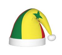 Chapeau de Noël avec drapeau du Sénégal - Chapeau classique de Père Noël et Nouvel An - Parfait pour les fêtes de fin d'année, Halloween