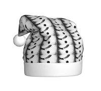 Chapeau de Noël avec impression artistique de hockey sur glace - Chapeau de Père Noël pour adulte - Décoration saisonnière