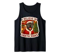 Chapeau de Noël avec Inscription « I Believe in Santa Paws Cane Corso » Débardeur