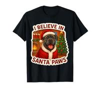 Chapeau de Noël avec Inscription « I Believe in Santa Paws Cane Corso » T-Shirt