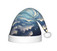 Chapeau de Noël classique avec nuages blancs sur la mer - Couvre-chef classique pour fête de Noël et Nouvel An - Parfait pour les fêtes de fin d'année, Halloween