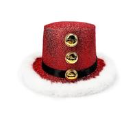 Chapeau de Noël Couvre-Chef Festif De Père Noël Avec Duvet Blanc Et 3