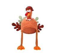 Chapeau de Noël en Forme de Dinde, Chapeau de Noël Fantaisie Chapeau de Dinde avec Jambes Chapeaux de Déguisement de Noël Amusants Chapeau Poulet pour Adulte Thanksgiving Noël Fête Cosplay