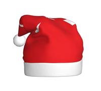 Chapeau de Noël en peluche avec drapeau de la Turquie - Confortable - Pour fêtes et activités parentales et enfants
