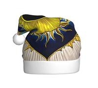 Chapeau de Noël en peluche pour adulte avec impression de cœur et soleil de dessin animé YYHWHJDE avec toucher doux pour fête de Noël adapté aux hommes et aux femmes