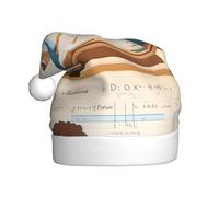 Chapeau de Noël en peluche pour adulte avec impression de mots YYHWHJDE mathématiques doux au toucher pour fête de Noël