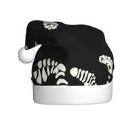 Chapeau de Noël en peluche pour adulte avec impression YYHWHJDE The Devil's Footprints avec toucher doux pour fête de Noël