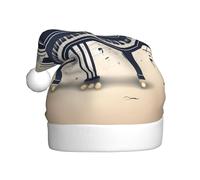 Chapeau de Noël en peluche pour adulte avec motif de symbole de musique piano WHJSHOP doux au toucher pour fête de Noël