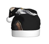 Chapeau de Noël en peluche pour adulte HJFCZH Aigle sur la montagne enneigée Imprimé doux et confortable pour les fêtes, danses d'Halloween
