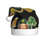 Chapeau de Noël en peluche pour adulte HJFCZH célèbre la Saint-Patrick imprimé doux et confortable pour les fêtes, danses d'Halloween