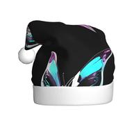 Chapeau de Noël en peluche pour adulte HJFCZH Papillon percé par une épée Imprimé doux et confortable pour les fêtes, danses d'Halloween