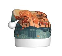 Chapeau de Noël en peluche pour adulte HJFCZH Paris City Tree Tour Eiffel Impression douce et confortable pour les fêtes, danses d'Halloween