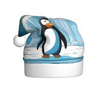 Chapeau de Noël en peluche pour adulte HJFCZH Pingouin Antarctique Ice Prints doux et confortable pour les fêtes, danses d'Halloween