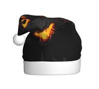 Chapeau de Noël en peluche pour adulte - Image de monstre enflammé YYHHAOFA avec toucher doux pour fête de Noël - Convient aux hommes et aux femmes