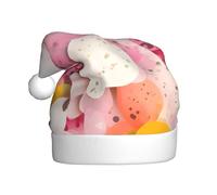 Chapeau de Noël en peluche pour adulte - Image en papier YYHHAOFA avec fragment de couleur douce au toucher pour fête de Noël