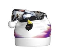 Chapeau de Noël en peluche pour adulte Motif chat sérieux WHJSHOP doux et confortable pour les fêtes, danses d'Halloween