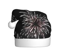 Chapeau de Noël en peluche pour adulte Motif feu d'artifice romantique WHJSHOP avec toucher doux pour fête de Noël