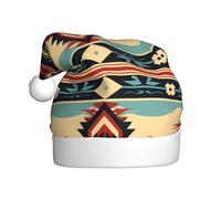 Chapeau de Noël en peluche pour adulte WHJSHOP American Indian nation Image douce et confortable pour les fêtes, danses d'Halloween