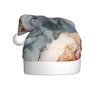 Chapeau de Noël en peluche pour adulte WHJSHOP Art abstrait du marbre Image douce et confortable pour les fêtes, danses d'Halloween