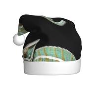 Chapeau de Noël en peluche pour adulte WHJSHOP caméléon à queue bouclée Image douce et confortable pour les fêtes, danses d'Halloween