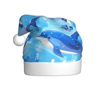 Chapeau de Noël en peluche pour adulte WHJSHOP dauphin qui vous regarde. Image douce et confortable pour les fêtes, danses, Halloween