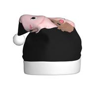 Chapeau de Noël en peluche pour adulte WHJSHOP Friendly Cat and Mouse Image douce et confortable pour les fêtes, danses d'Halloween