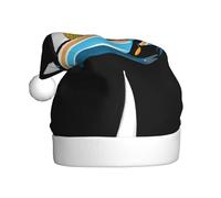 Chapeau de Noël en peluche pour adulte WHJSHOP Grand léopard sur un voilier Image douce et confortable pour les fêtes danses Halloween