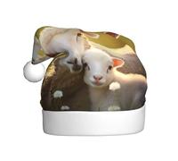 Chapeau de Noël en peluche pour adulte WHJSHOP mignon mouton avec motif mère avec toucher doux pour fête de Noël