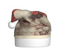 Chapeau de Noël en peluche pour adulte WHJSHOP Resurrection Motif trou de lapin doux et confortable pour les fêtes, danses d'Halloween