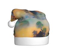 Chapeau de Noël en peluche pour adulte WHJSHOP The Dawn of Impressionism Image douce et confortable pour les fêtes, danses d'Halloween