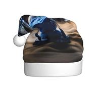 Chapeau de Noël en peluche pour adulte WHJSHOP The Passing of Time Image douce et confortable pour les fêtes, danses d'Halloween