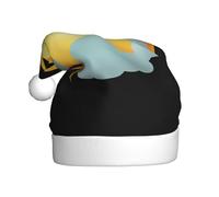 Chapeau de Noël en peluche pour adulte WHJSHOP The Waking Sun, image douce et confortable pour les fêtes, danses d'Halloween