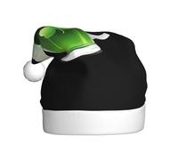 Chapeau de Noël en peluche pour adulte WHJSHOP Trèfle vert Bière Photo douce et confortable pour les fêtes, danses d'Halloween