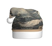 Chapeau de Noël en peluche pour adulte WHJSSF Dauphin volant dans les airs Imprimé doux et confortable pour les fêtes danses Halloween