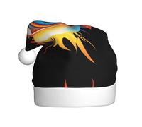 Chapeau de Noël en peluche pour adulte YYHHAOFA avec globe oculaire flamboyant au toucher doux pour fête de Noël adapté pour homme et femme