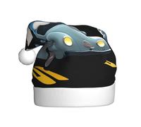 Chapeau de Noël en peluche pour adulte YYHWHJDE Petit lapin blanc sur un pique-nique Impression douce et confortable pour les fêtes danses Halloween