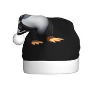 Chapeau de Noël en peluche pour adulte YYHWHJDE pingouin jouant de l'harmonica imprimé doux et confortable pour les fêtes, danses d'Halloween