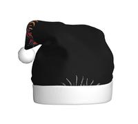 Chapeau de Noël en peluche pour adulte YYHWHJDE Terrible imprimé mille-pattes avec toucher doux pour fête de Noël