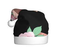 Chapeau de Noël en peluche pour adulte YYHWHJDE The Everlasting Rose Brick Printing avec toucher doux pour fête de Noël