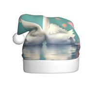 Chapeau de Noël en peluche The Swan in Love, accessoire de costume festif, doux au toucher, parfait pour Noël et les fêtes de fin d'année.