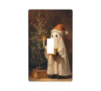 Chapeau de Noël, fantôme tenant une bougie, couvercle d'interrupteur, couvercle décoratif à bascule unique, plaque murale pour cuisine, ferme, chambre à coucher, salle de bain