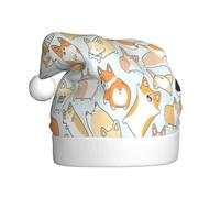 Chapeau de Noël imprimé chien Corgi, adapté pour Noël et diverses activités de vacances