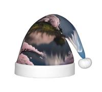 Chapeau de Noël Mt. Fuji au début du printemps - Chapeau classique de Père Noël et Nouvel An - Parfait pour les fêtes de fin d'année, Halloween