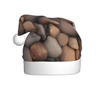 Chapeau de Noël Pebbles In The Beach pour adulte. Bonnet de Noël festif avec pompon, casquette de vacances unisexe pour les fêtes de Noël.