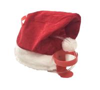 Chapeau de Noël pour adulte Porte-gobelet de Noël 2 en 1 Chapeau de PèreNoël