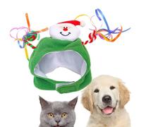 Chapeau de Noël pour animaux de compagnie, Chapeau de Noël pour costume de compagnie, Chapeau respirant en forme d'arbre de Noël Costume pour animaux de compagnie Chapeau pour chat Chiens