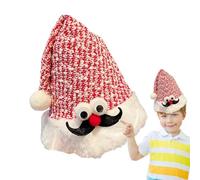 Chapeau de Noël pour, chapeau de Père Noël à paillettes rouge - Chapeau de Noël unisexe en forme de bois de cerf en tissu de décoration de vacances pour hommes et